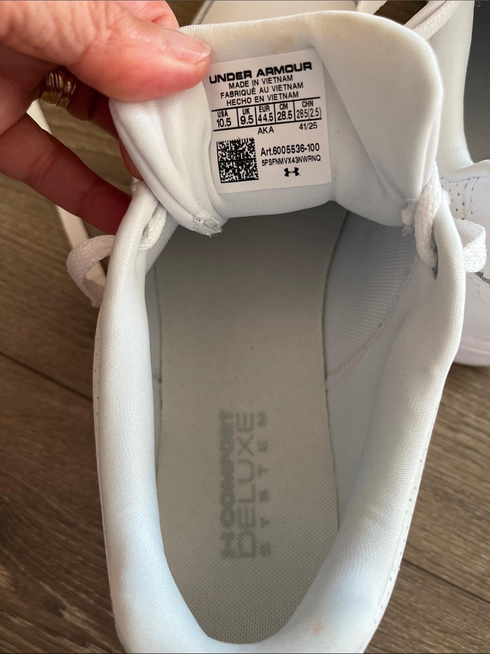 Underarmour Classic Men's ST Court White Leather Sneakers - Clean Casual Style - Picture 9 of 9